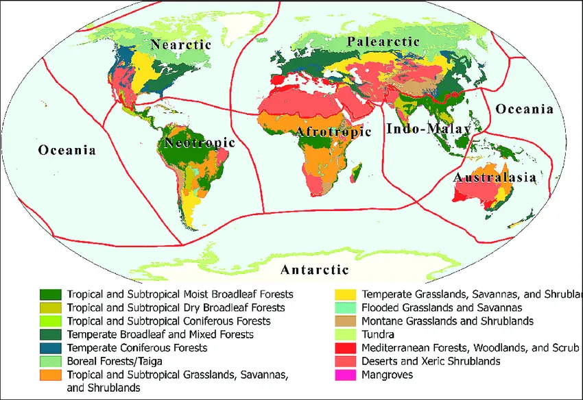 List of Ecoregion/bioregion restricted species